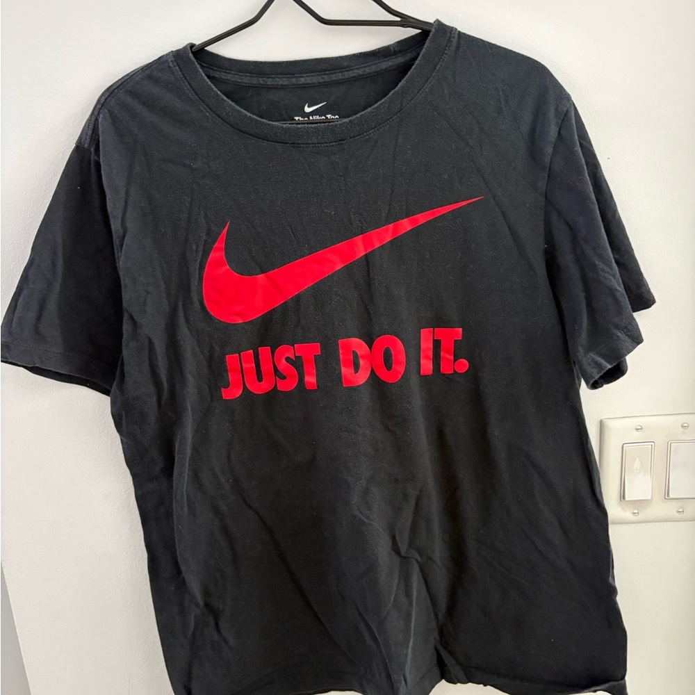 Nike Gray Tee with Red Logo